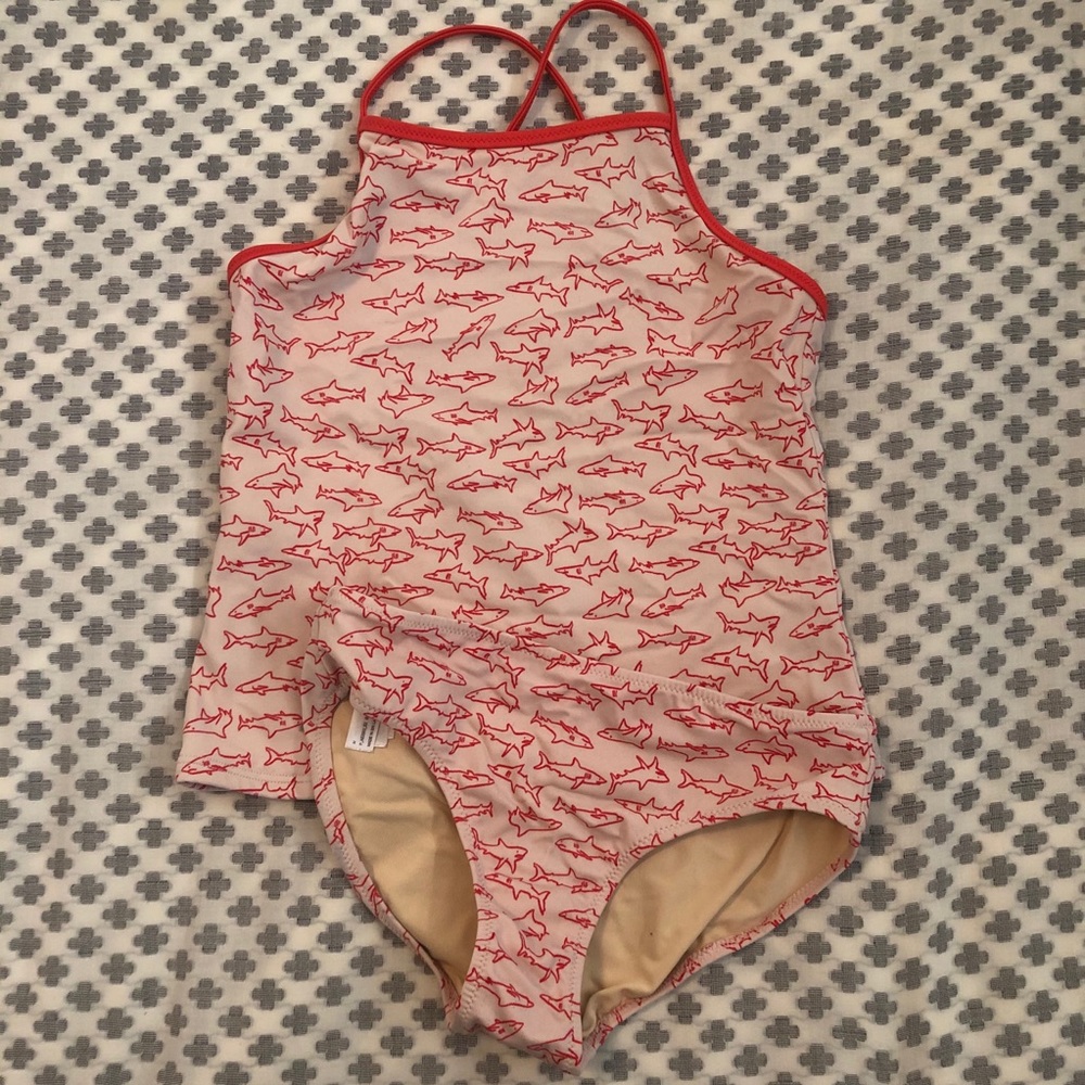 Girls shark printed tankini